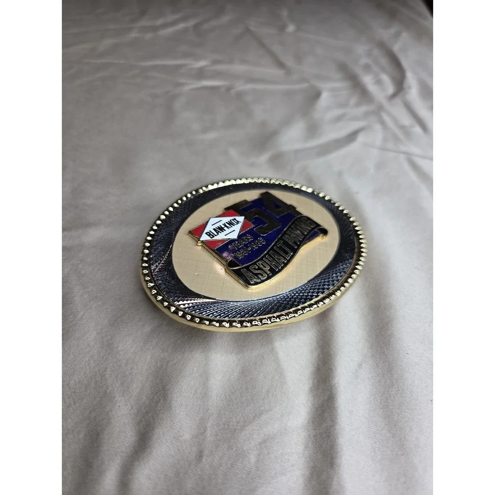 Blaw Knox 54 Years Anniversary Asphalt Paving Belt Buckle - Brand New Vintage